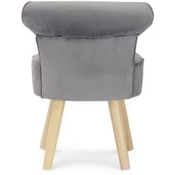 IDMARKET Fauteuil Crapaud En Velours Gris - Gris 10 IDMARKET Fauteuil Crapaud En Velours Gris - Gris -Pas Cher Fauteuil Magasin 15473167 4