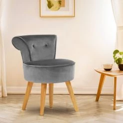 IDMARKET Fauteuil Crapaud En Velours Gris - Gris 11 IDMARKET Fauteuil Crapaud En Velours Gris - Gris -Pas Cher Fauteuil Magasin 15473167 5