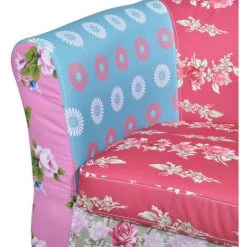 VidaXL Fauteuil Avec Design De Patchwork Tissu -Pas Cher Fauteuil Magasin 15542035 5