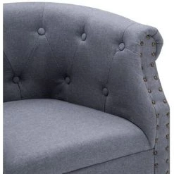 VidaXL Fauteuil Revetement En Tissu 67 X 60 X 67 Cm Gris Clair -Pas Cher Fauteuil Magasin 15542060 3