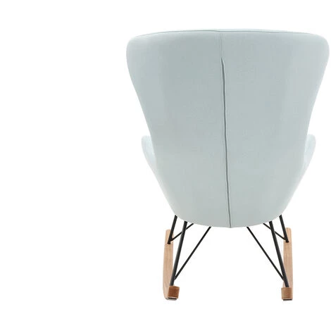 MILIBOO Rocking Chair Design Velours ESKUA - Vert Menthe - Vert Menthe 6 MILIBOO Rocking Chair Design Velours ESKUA - Vert Menthe - Vert Menthe – Image 4