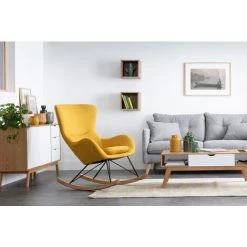 MILIBOO Rocking Chair Design Velours ESKUA - Vert Menthe - Vert Menthe 11 MILIBOO Rocking Chair Design Velours ESKUA - Vert Menthe - Vert Menthe -Pas Cher Fauteuil Magasin 15542436 5