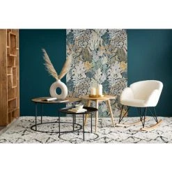 MILIBOO & STÉPHANE PLAZA Rocking Chair Design Tissu Blanc Effet Laine Bouclée RHAPSODY - Miliboo & Stéphane Plaza - Blanc Cassé -Pas Cher Fauteuil Magasin 15542444 5