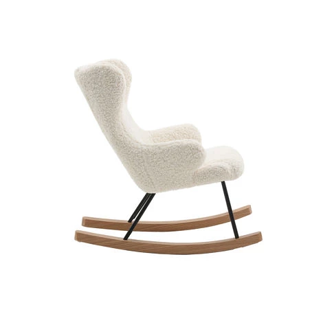MILIBOO Rocking Chair Enfant Tissu Effet Laine Bouclée SHAUN - Blanc Cassé 5 MILIBOO Rocking Chair Enfant Tissu Effet Laine Bouclée SHAUN - Blanc Cassé – Image 3