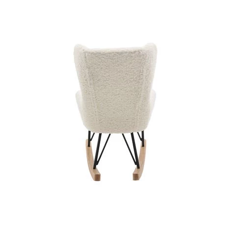 MILIBOO Rocking Chair Enfant Tissu Effet Laine Bouclée SHAUN - Blanc Cassé 6 MILIBOO Rocking Chair Enfant Tissu Effet Laine Bouclée SHAUN - Blanc Cassé – Image 4