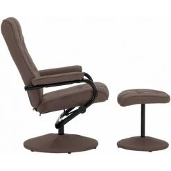 Fauteuil Inclinable Avec Repose-pied Tissu Marron VidaXL 9 Fauteuil Inclinable Avec Repose-pied Tissu Marron VidaXL -Pas Cher Fauteuil Magasin 15561380 3