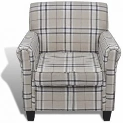 VidaXL Fauteuil Avec Coussin Tissu Creme -Pas Cher Fauteuil Magasin 15632850 3
