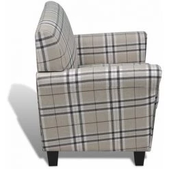 VidaXL Fauteuil Avec Coussin Tissu Creme -Pas Cher Fauteuil Magasin 15632850 4