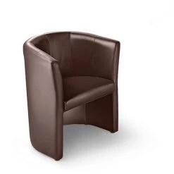 NOWY STYL Fauteuil Club - Habillage En Softex - Chocolat - Coloris Habillage: Chocolat