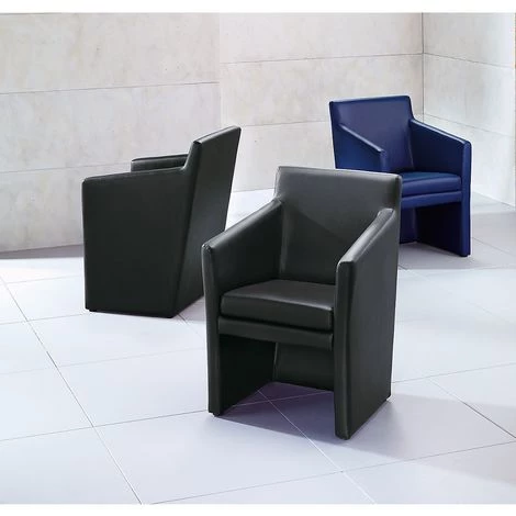 NOWY STYL Fauteuil Club Rectangulaire - H X L X P 850 X 575 X 530 Mm - Habillage Softex Beige - Coloris Habillage: Beige 4 NOWY STYL Fauteuil Club Rectangulaire - H X L X P 850 X 575 X 530 Mm - Habillage Softex Beige - Coloris Habillage: Beige – Image 2