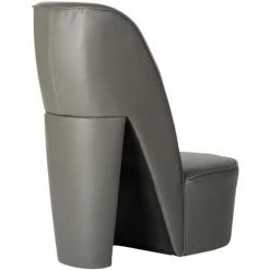 Chaise En Forme De Chaussure à Talon Haut Similicuir Gris VidaXL -Pas Cher Fauteuil Magasin 15755240 3