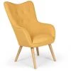 COTECOSY Fauteuil Scandinave Barkley Tissu Jaune - Jaune 1 COTECOSY Fauteuil Scandinave Barkley Tissu Jaune - Jaune -Pas Cher Fauteuil Magasin 15812252 1