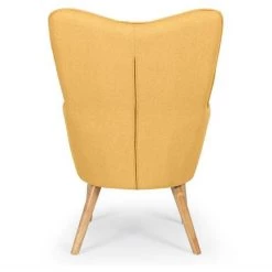 COTECOSY Fauteuil Scandinave Barkley Tissu Jaune - Jaune -Pas Cher Fauteuil Magasin 15812252 4