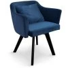 COTECOSY Chaise / Fauteuil Scandinave Dantes Velours Bleu - Bleu -Pas Cher Fauteuil Magasin 15812510 1
