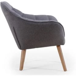 COTECOSY Fauteuil Scandinave Zentao Tissu Gris Clair -Pas Cher Fauteuil Magasin 15840930 3