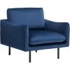 BELIANI Fauteuil En Velours Bleu Foncé - Bleu 2 BELIANI Fauteuil En Velours Bleu Foncé - Bleu -Pas Cher Fauteuil Magasin 15840979 1