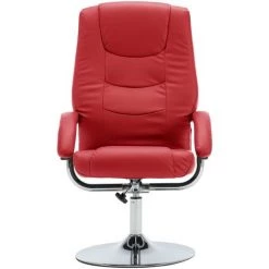 Fauteuil Inclinable Avec Repose-pied Similicuir Rouge VidaXL -Pas Cher Fauteuil Magasin 15848920 3