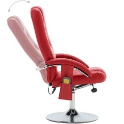 Fauteuil De Massage Avec Repose-pied Similicuir Rouge VidaXL 10 Fauteuil De Massage Avec Repose-pied Similicuir Rouge VidaXL -Pas Cher Fauteuil Magasin 15848932 4