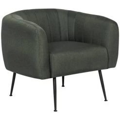 HABITAT ET JARDIN Fauteuil En Tissu "Diana" - 1 Place - Gris Foncé