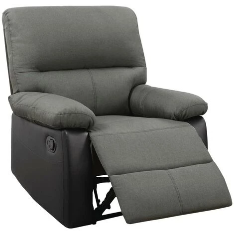 HABITAT ET JARDIN Fauteuil Relax "Lincoln" - 90 X 89 X 103 Cm - Noir/Gris Foncé 5 HABITAT ET JARDIN Fauteuil Relax "Lincoln" - 90 X 89 X 103 Cm - Noir/Gris Foncé – Image 3