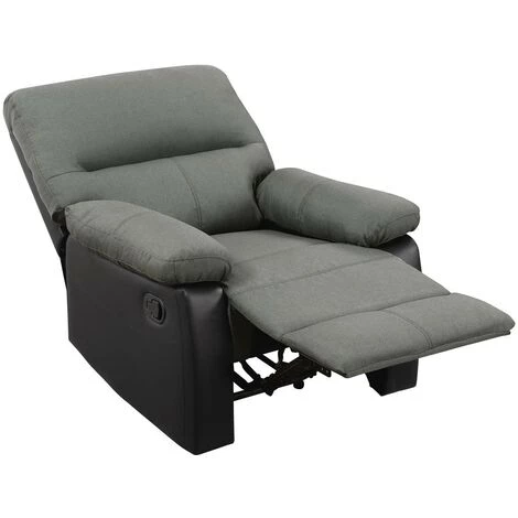 HABITAT ET JARDIN Fauteuil Relax "Lincoln" - 90 X 89 X 103 Cm - Noir/Gris Foncé 6 HABITAT ET JARDIN Fauteuil Relax "Lincoln" - 90 X 89 X 103 Cm - Noir/Gris Foncé – Image 4