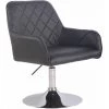 CLP Chaise De Salon Wellington En Similicuir Noir Chrome