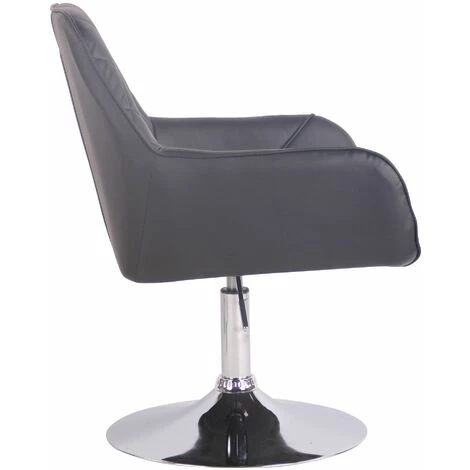 CLP Chaise De Salon Wellington En Similicuir Noir Chrome 5 CLP Chaise De Salon Wellington En Similicuir Noir Chrome – Image 3