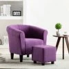 Fauteuil Tissu Violet VidaXL