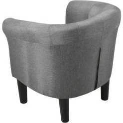 Fauteuil Jelgava 70 X 70 X 58 Cm Gris [en.casa] -Pas Cher Fauteuil Magasin 16434846 4