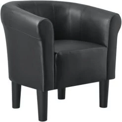 Fauteuil Jelgava 70 X 70 X 58 Cm Noir [en.casa] -Pas Cher Fauteuil Magasin 16434847 2