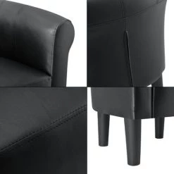 Fauteuil Jelgava 70 X 70 X 58 Cm Noir [en.casa] -Pas Cher Fauteuil Magasin 16434847 5
