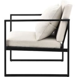 Lot De 2 Fauteuils Design De Salon Avec Accoudoirs Siège Et Dossier Rembourrré Armature Solide Housse En Polyester 70 X 60 X 60 Sable [en.casa] -Pas Cher Fauteuil Magasin 16436926 4