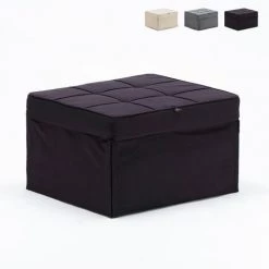 LE ROI DU RELAX Fauteuil-lit Pliable En Tissu Sweet Relax | Couleur: Noir