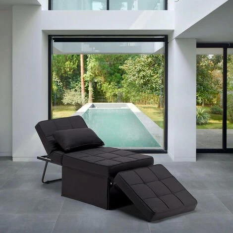 LE ROI DU RELAX Fauteuil-lit Pliable En Tissu Sweet Relax | Couleur: Noir 4 LE ROI DU RELAX Fauteuil-lit Pliable En Tissu Sweet Relax | Couleur: Noir – Image 2