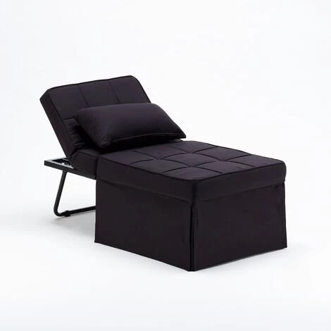 LE ROI DU RELAX Fauteuil-lit Pliable En Tissu Sweet Relax | Couleur: Noir 6 LE ROI DU RELAX Fauteuil-lit Pliable En Tissu Sweet Relax | Couleur: Noir – Image 4