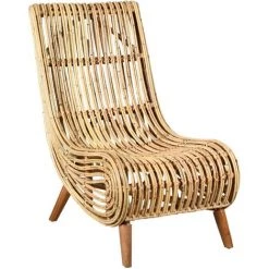 AUBRY GASPARD Fauteuil En Rotin Naturel Farniente Beige - Beige