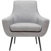 MILIBOO Fauteuil Design Gris Clair Et Métal Noir MONTANA - Gris Clair -Pas Cher Fauteuil Magasin 16612501 1