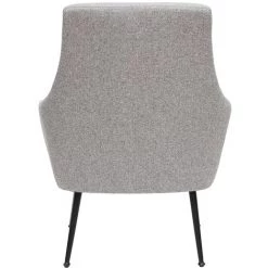 MILIBOO Fauteuil Design Gris Clair Et Métal Noir MONTANA - Gris Clair -Pas Cher Fauteuil Magasin 16612501 4