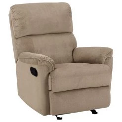 BELIANI Fauteuil En Tissu Marron Clair - Marron