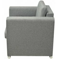 ASUPERMALL Fauteuil Tissu Gris Clair -Pas Cher Fauteuil Magasin 16673552 5