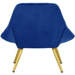 COTECOSY Fauteuil Danios Velours Bleu Pieds Or - Bleu 11 COTECOSY Fauteuil Danios Velours Bleu Pieds Or - Bleu -Pas Cher Fauteuil Magasin 16933350 5