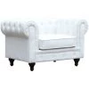 HABITAT ET JARDIN Fauteuil Chesterfield "Aliza" - 111 X 82 X 70 Cm - Blanc -Pas Cher Fauteuil Magasin 1732184 1