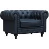 HABITAT ET JARDIN Fauteuil Chesterfield "Aliza" - 111 X 82 X 70 Cm - Noir