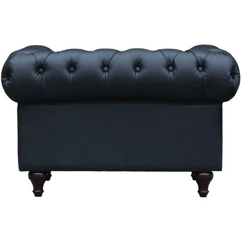 HABITAT ET JARDIN Fauteuil Chesterfield "Aliza" - 111 X 82 X 70 Cm - Noir 5 HABITAT ET JARDIN Fauteuil Chesterfield "Aliza" - 111 X 82 X 70 Cm - Noir – Image 3