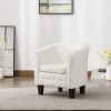 Fauteuil Similicuir Blanc VidaXL