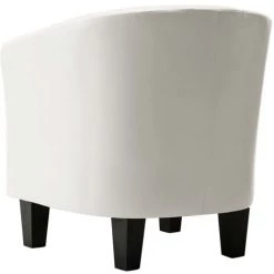 Fauteuil Similicuir Blanc VidaXL -Pas Cher Fauteuil Magasin 17375357 5