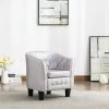 Fauteuil Similicuir Argenté Brillant VidaXL