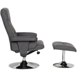 HABITAT ET JARDIN Fauteuil Relax + Repose-pieds "Louis" - 1 Place - Gris 9 HABITAT ET JARDIN Fauteuil Relax + Repose-pieds "Louis" - 1 Place - Gris -Pas Cher Fauteuil Magasin 17499632 4