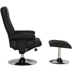 HABITAT ET JARDIN Fauteuil Relax + Repose-pieds "Louis" - 1 Place - Noir -Pas Cher Fauteuil Magasin 17499633 4