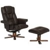 HABITAT ET JARDIN Fauteuil Relax + Repose-pieds "Jackson" - 1 Place - Marron